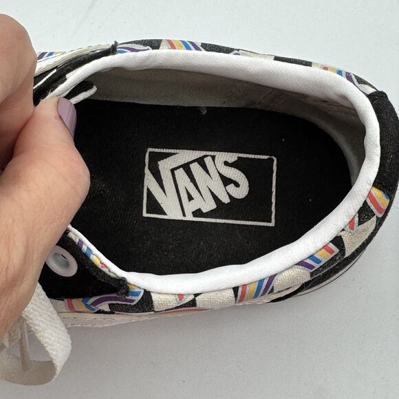 Vans Ward OTW Womens 9 Rainbow Checkerboard Black White Low Top Skate Shoes - Picture 7 of 9